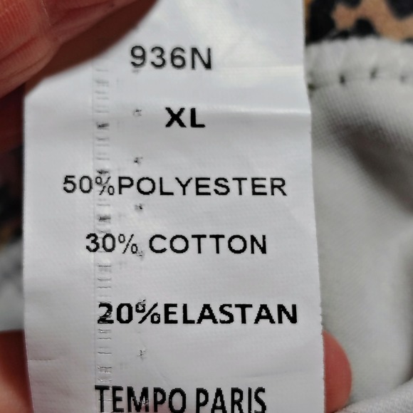 TEMPO PARIS Patchwork Pants XL All Over Print Boho Leopard Floral Made in Italy - Picture 5 of 8